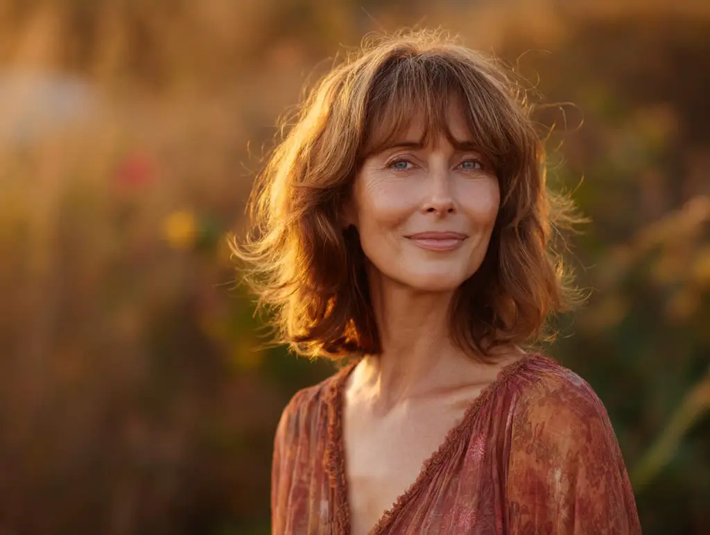 coupe dégradé avec frange femme 50 ans