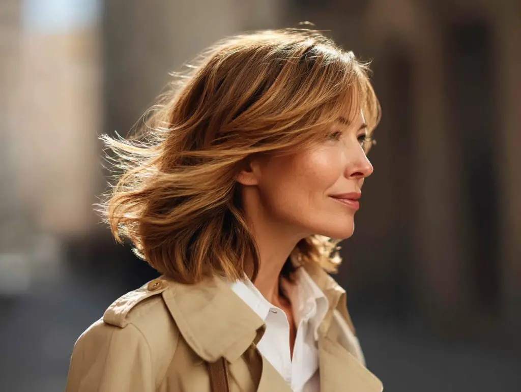 coupe dégradé avec frange femme 50 ans
