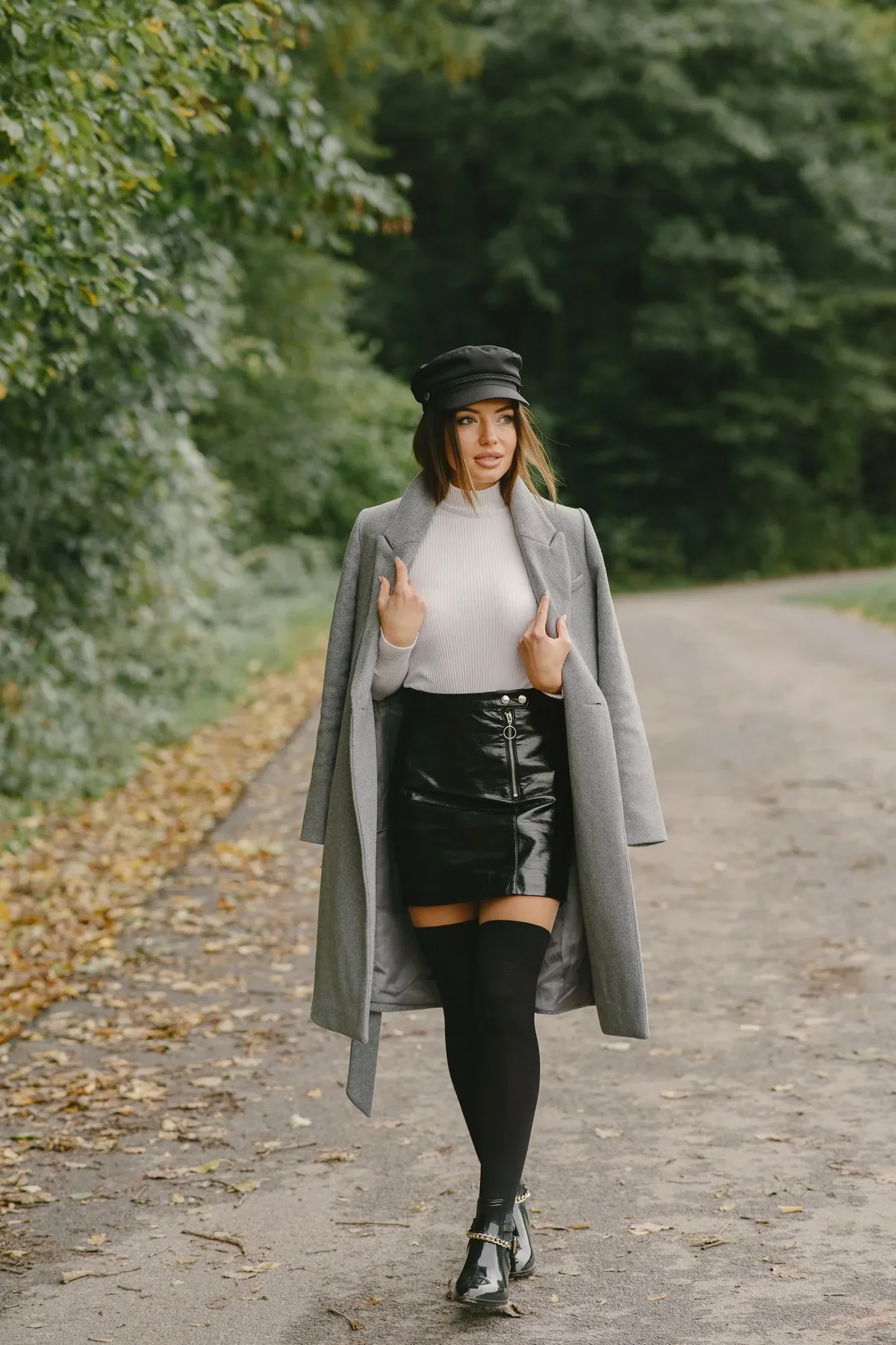 jupe-en-cuir-en-hiver