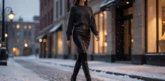 Jupe en cuir en hiver : les associations qui marchent (et celles qui ruinent l’allure)