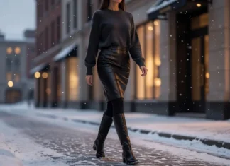 Jupe en cuir en hiver : les associations qui marchent (et celles qui ruinent l’allure)