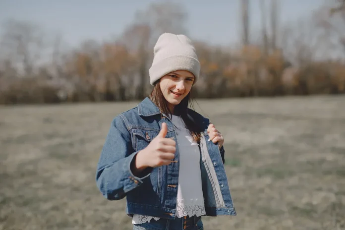veste en jean fille