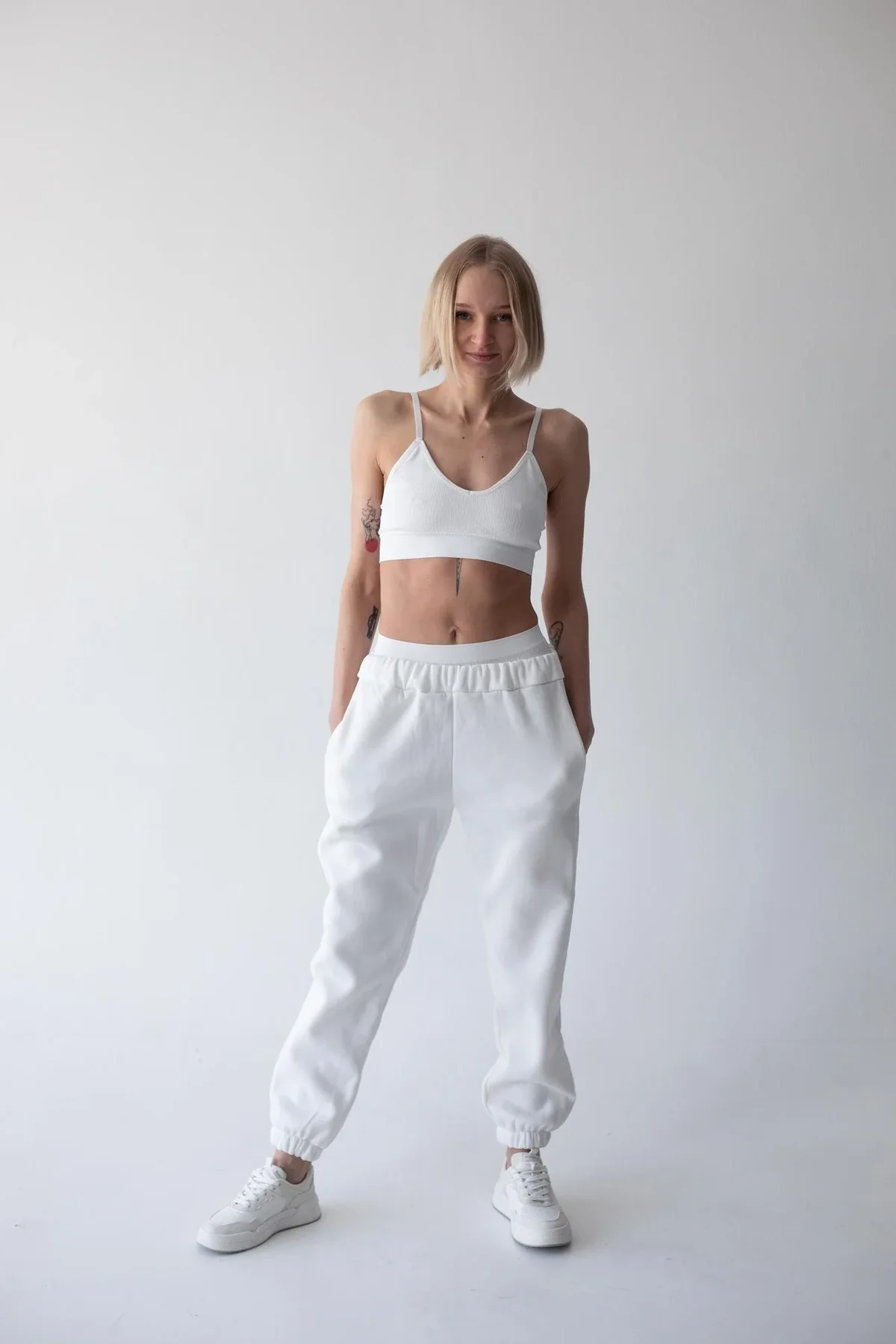 Pantalon femme à taille élastique
